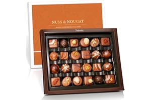 ‎PRALINENCLUB Pralinenbote Genussmanufaktur - 24 Nuss & Nougat Pralinen, handgefertigt von deutschen Chocolatiers, das exklusive Pralinen Geschenk ohne Alkohol