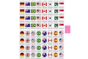 YXRRVING Escape Game Blocks Mahjong Sets with 48/64 Tiles,24mm Game Blocks,Tile Games for Adults Kids,Flag Pattern Mahjong Sets for Spring Picnic Party Gift