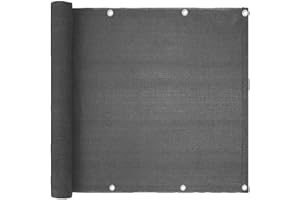 WMLBK Balcony Privacy Protective Screens, 0.9x5M Wide Privacy Netting Garden Screening Covers with UV Protection for Small Swimming Pools Gardens Backyard Deck Patio Balcony Fence Porch (dark gray)