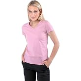 Slazenger REBELL I Kadın Slim Fıt V Yaka Pembe Tiş&ouml;rt