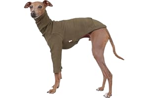 D Doggy Star Italian Greyhound Clothes Flexible T Shirts Whippet for Dogs (3XL,Solid Khaki)