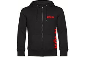 VIMAVERTRIEB® Kapuzen Sweatshirt Jacke Köln - Brust & Seite - Shirt Pulli Fußball Fanartikel Fanshop