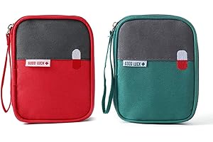 XUZOPIM 2-Stück Mini-Reise-Apothekentasche - Wasserabweisend, Notfall- und Erste-Hilfe-Tasche für Zuhause und Camping