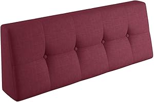 sunnypillow Palettenkissen Palettenauflage Palettenpolster Palettensofa Sitzkissen Rückenlehne gesteppt Rückenkissen 120x40x20/10cm Red