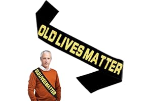 HIOIP Old Lives Matter Birthday Sash, Glitter Letter Birthday Belts, Funny Birthday Party Sash Fun Banner for Old Age Adults Birthday Retirement Party Decorations Supplies (Gold)