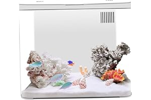 DORCCSI 1.3 Gallon Small Fish Tank Aquarium Starter Kit With 3 Layer Filter & LED Light, Desktop Self Cleaning System, Home Decor Betta Aquarium With Accessories