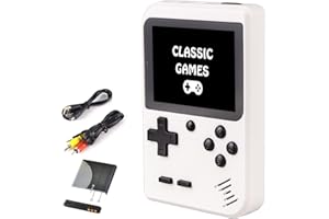 SCFRF Kids Mini Handheld Video Game Console with 400 Retro Classical FC Game for Boy Girl, 2.8 Inch, Rechargeable Battery, Christmas Birthday Gift Present for Adult Kids