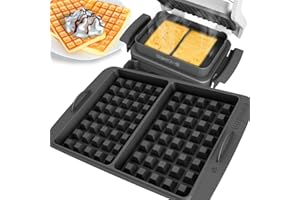 ZAUBERFRY Waffeleinsatz kompatibel mit Tefal OptiGrill Standardmodellen, 4in1, 2in1, Elite, Plus +, Backschaleneinsatz aus Silikon, Belgische Waffeln, Waffel, Zubehör