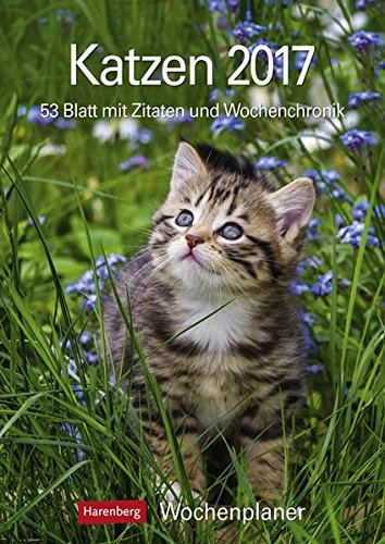 Katzen - Kalender 2017: Wochenplaner, 53 Blatt mit Zitaten und Wochenchronik