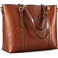 Kattee Women Genuine Leather Tote Crossbody Shoulder Bag Handbag Purse