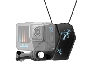 REYGEAK Magnetyczny uchwyt na szyję do GoPro, regulowany uchwyt na szyję POV, kompatybilny z GoPro Hero 12/11/10/9, czarny, DJI Action 3 4, Insta 360 X3 Go3 i większością kamer sportowych