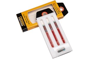 CUESOUL TERO AK7 Tiges/tiges de fléchettes en Carbone,Fines,télescopiques à Ressort intégré, Lot de 3 pièces