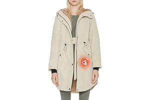 ELEZAY Women's Winter Coat Fleece Lined Parka Jacket with Hood Mid Length Warm Casual Jacket