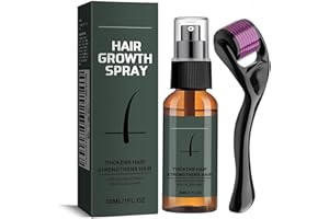 HNYGS-EU Juego de crecimiento de la barba con rodillo Derma de titanio, juego de rodillo de barba de 0,5 mm, aceite de suero para el crecimiento de la barba, rodillo para el crecimiento de la barba, juego de