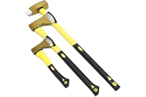 Wiltec Axt Set 3tlg. Spaltbeil Spaltaxt und Spalthammer, geringes Gewicht und Rutschfester Griff