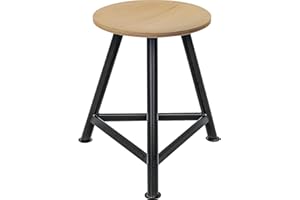 ‎KAISERKRAFT kaiserkraft | Werkstatthocker | Sitz aus Buchenschichtholz | dreibeinig | Sitzhöhe 600 mm