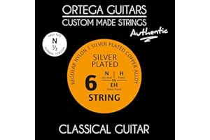 Ortega Guitars Custom Made Strings - Authentic - 1/2 Konzertgitarre - Regular Nylon (NYA12N)