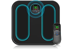 AIORDDL EMS Foot Massager,Folding Portable Electric Massage Mat, 10 Modes 30 Intensities Relax Muscles,Electronic Muscle Stimulatior Feet Massage for Improved Circulation Pain Relief (Black) (Black)