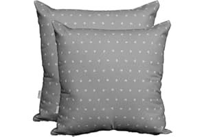 Russo Tessuti Coppia Federe Cuscini DIVANI 40x40 cm Cotone Cuori Pois 50x50 cm-Grigio-40x40