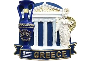 WEDARE MAGNET SOUVENIR Grèce Landmark 3D Réfrigérateur Aimant Souvenirs À La Main Résine Magnétique Autocollants À La Maison Décoration De Cuisine, La Grèce Aimant Réfrigérateur Collection Cadeau