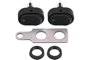 KEENSO 12V Universal Motorcycle Scooter LED Headlight Switch Headlamp On Off Switch with Indicator 12V Handlebar Mounting Switch Button(A) car switch interruptor faro led moto