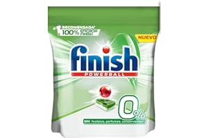 Finish Powerball 0% All in 1 - Pastillas para el lavavajillas, Formato 30 pastillas