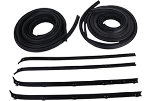 HOLDWELL 10 Piece Rubber Door Window Weatherstrip Seal Kit KD1002-10A Compatible with 1980-1993 Dodge Truck D W 150 Dodge Ramcharger 1980-81 Plymouth Trailduster