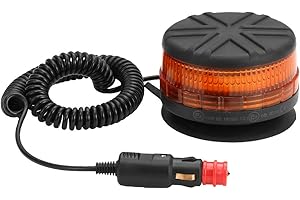 D-TECH 12/24V LED Warnlicht Stroboskoplicht Blinklichter Frontblitzer Rundumleuchte Amber Notlicht-Leuchtfeuer für LKWs Traktoren Gabelstapler