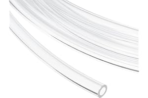 sourcing map Clear PVC Tubing, 3.5mm ID x 4.5mm OD - 12.5ft PVC Tube Lightweight Vinyl Hose, Transparent Flexible Plastic Water Tubing for Air Oil Water Transfer Aquarium Irrigation
