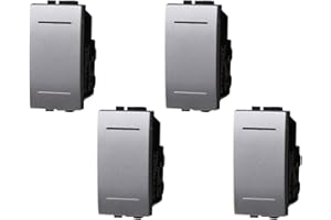 ZOREI 4 Pezzi Deviatore, Compatibile Con Bticino Living Light (Grigio)