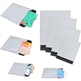 Enveloppes Plastiques D'Expédition 17x24 Cm - Lot De 50, Blanches, Adhésives - Pour Vêtements, Livres, Accessoires - 5