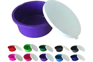 NETPROSHOP Müsli Schale 2 Liter Schüssel mit weißem Deckel Lebensmittelecht, Farbe:Lila