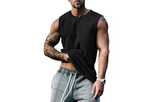 SNAKELL Mens Athletic Training Gym Vest Tank Top Soft Men's Sleeveless Muscle T-Shirt Casual Breathable Men Vest Tops Summer Workout Gym Fitness Bodybuilding Blouse Tops Sports Undershirt for Running Fitness