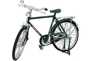 FANXIYA Vintage-Fahrradmodell, 1:10 Deko Fahrrad Miniatur, Mini Fahrrad Modell für Kinderspielzeug, Geschenke und Dekoration (Grün)
