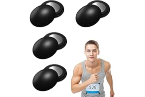 KARELLS Magnetic Race Bib Holders, Pinless Running Number, Suitable for Starting Numbers, Handkerchiefs or Other Small Items,4 Pcs, Black