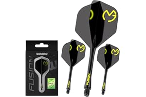 WINMAU Freccette Fusion Sistema Integrato di Volo e Albero - No.2 Forma e Design - Disponibile in Breve, Intermedio e Medio - Disponibile in Una varietà di Colori