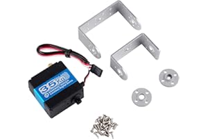 Wishiot RC Digital Servo 20KG/25Kg wasserdichtes Servo Full Metal Gear 270 Grad für DIY Baja Car Crawler Truck RC Roboterarm (35kg + U) (1)