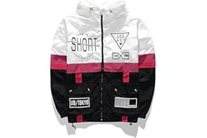 AITFINEISM Men's Full Zip Hooded Windbreaker Jacket Lightweight Outdoor Fashion Runing Sports Jackets Casual Pocket Coat