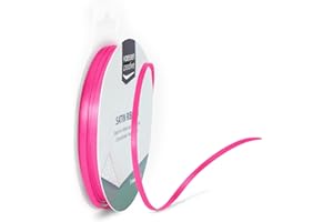 VAESSEN CREATIVE Iris Ohyama Ribbon Lyon Wired Nastro di Raso, Rosa, 3 mm x 10 m, unità