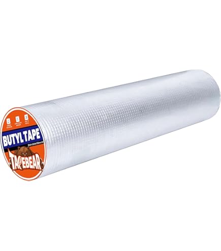 HSS® dakreparatietape, MicroSealant kleefmiddel, effectief, duurzaam en universeel toepasbaar, waterbestendige kleefband, verbeterde butyl tape, Dakafdichtingstape, Afdichtingstape (Wit, 10cm x 5m