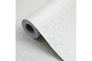 myforHD Carta da Parati Autoadesiva Decorativo Sfondo 40cmx300cm Carta da Parete Adesivo Vinile Bianco Soggiorno Camera Da Letto