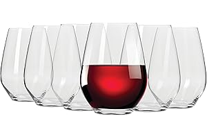 Maxwell & Williams Vino Stemless Red Wine Glasses Set of 6, 54ml, Gift Boxed