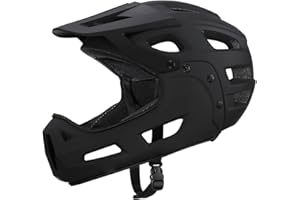 Aomiun Casques pour Adulte Casque De Vélo De Montagne Intégral pour Adulte Et Homme, 18 évents avec Mentonnière Amovible Et Visière pour VTT 54 à 61 cm
