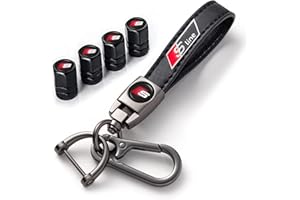 LABSTANDARD pour Valve pneu voiture, Auto Porte clef et Bouchon valve pneu voiture pour, Porte-clé voiture, Voiture Accessoires, Noir