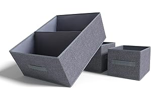 ORLISA große Aufbewahrungsboxen - 2er Boxen Set - extra große Kisten für Kleiderschrank 50x40x20 cm - faltbare Organizer - Ordnungsboxen in Grau