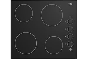 Beko HIC64102 58cm Ceramic Hob - Black