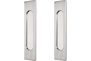 MOROBOR 18CM Autoadesivo Rettangolare scorrevole tiranti per porte, 2pcs spazzolato acciaio lega di alluminio a filo tirare Punch-Free maniglia per scorrevole Barn Door Windows Cabinets