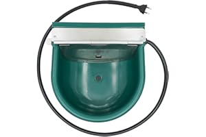 SVAUOUMU Abbeveratoio per Cavalli Fontanella Riscaldata Abbeveratoio per Cani Automatico Valvola Galleggiante, Abbeveratoio Animali Domestici Pollame(EU) (verde scuro)