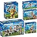Produktbild PLAYMOBIL® Knights 5er Set 9341 9342 9343 9344 9345 Ponygespann mit Zwergenballiste + Zwergenflugmaschine + Riesentroll mit Zwergenrucksack + Zwergenkönig + Zwerg und Pony mit Rüstung