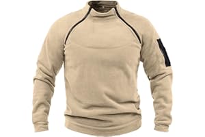 GÉNÉRIQUE Hommes Tactique Armée Polaire Pull Veste Militaire Athlétique Sport Haut Chaud Zippé Sweatshirt sans Capuche Coupe-Vent Chandails Travail Loisir